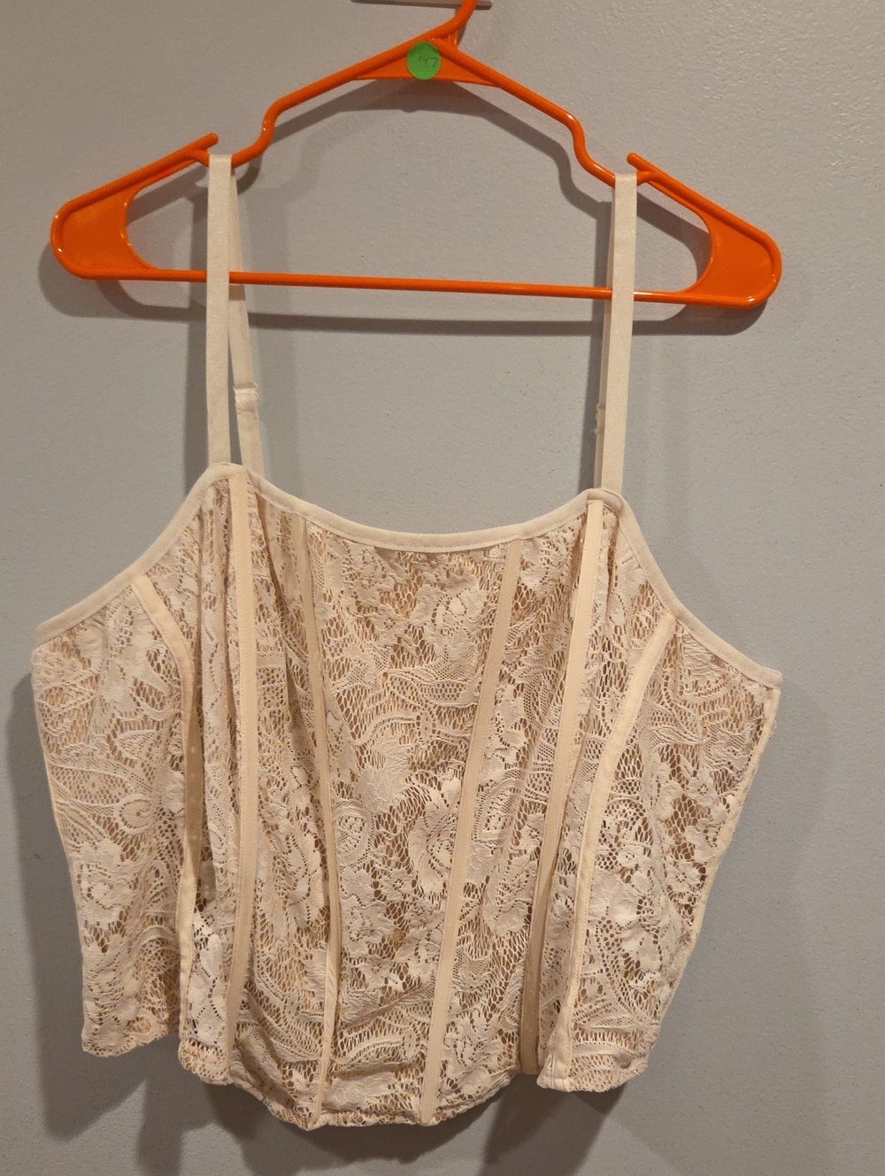 147. torrid Cream Lace Cami with Vertical Seaming